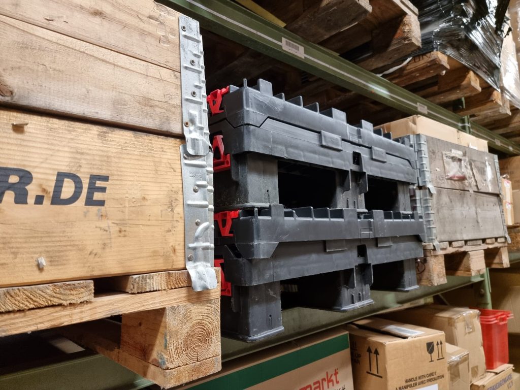Eingelagerte Materialien und Arbeitsmaterial bei Martens Transport